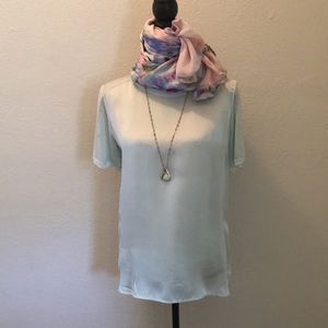 Vince light blue silk blouse